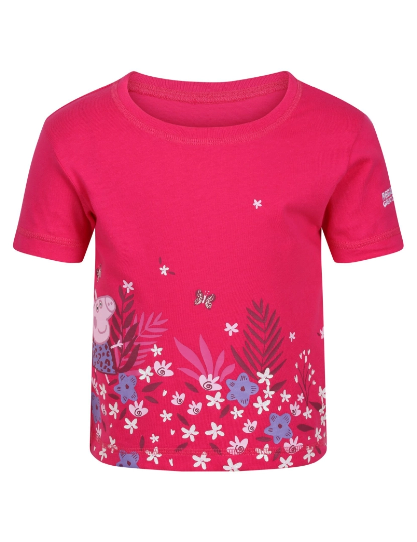 imagem de Regatta Crianças/Kids Peppa Porco Flor T-shirt manga curta1