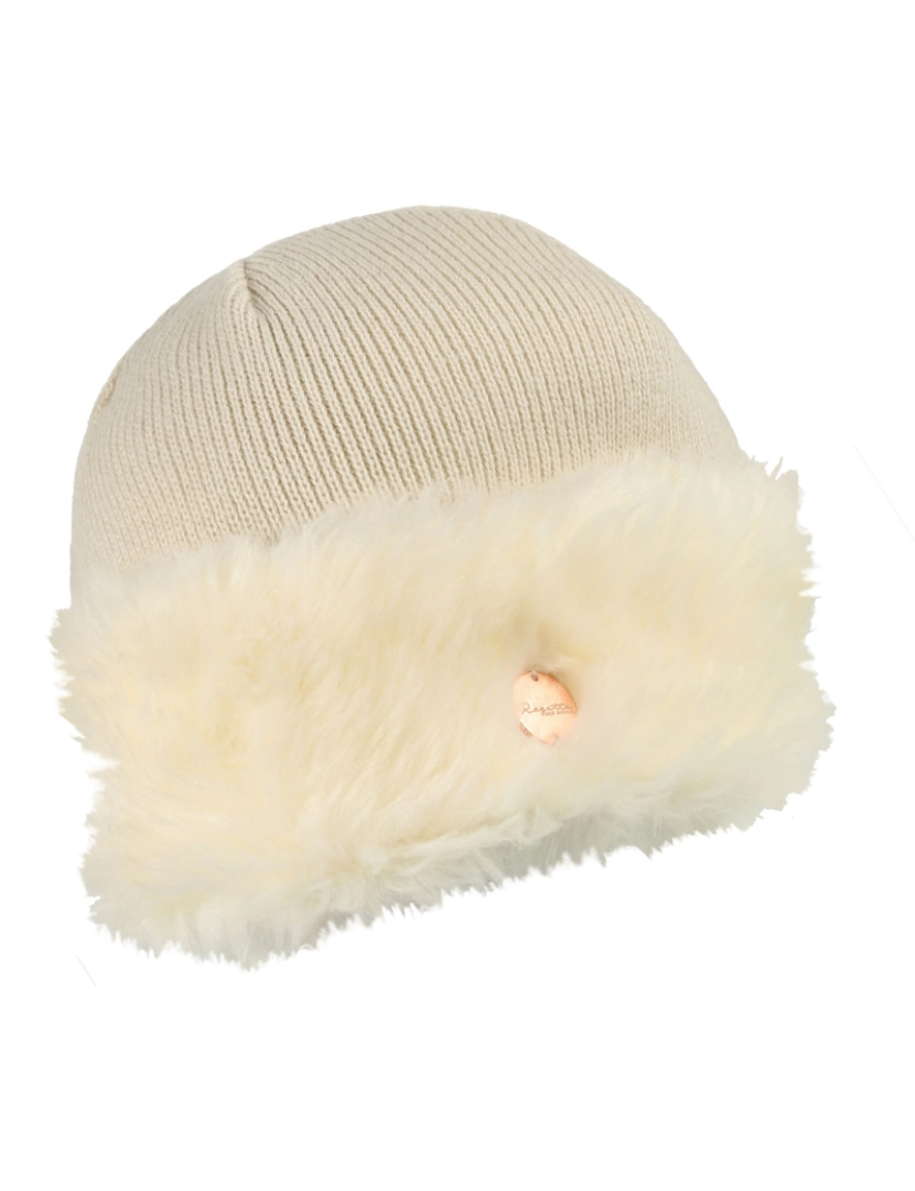 imagem de Regatta Womens/Ladies Luz Faux Fur Trim Algodão Jersey Inverno Beanie Chapéu1