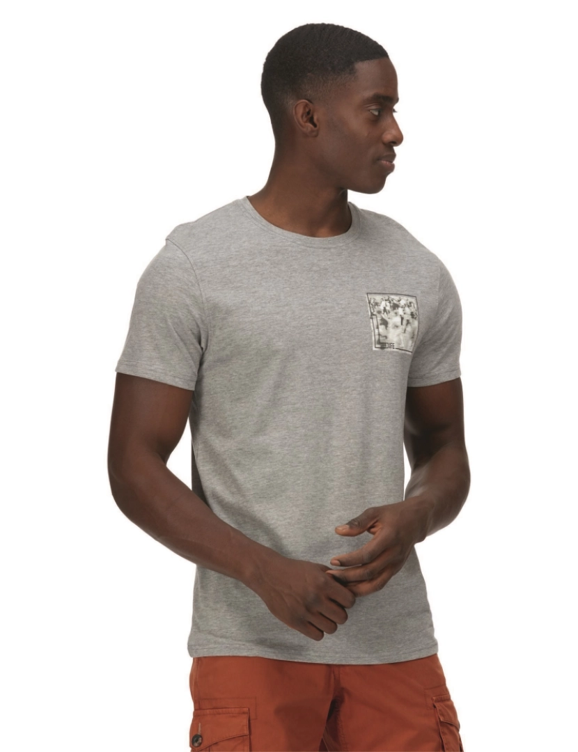 imagem de Regatta Mens Cline Vi Marl algodão t-shirt5