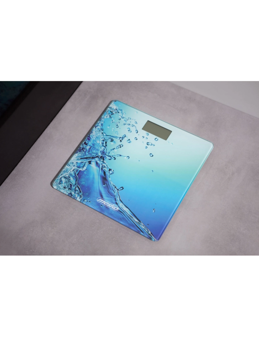 imagem de Balança de casa de banho digital, Design exclusivo, Display LCD, 150Kg, Vidro Temperado Mesko MS8156, Azul7