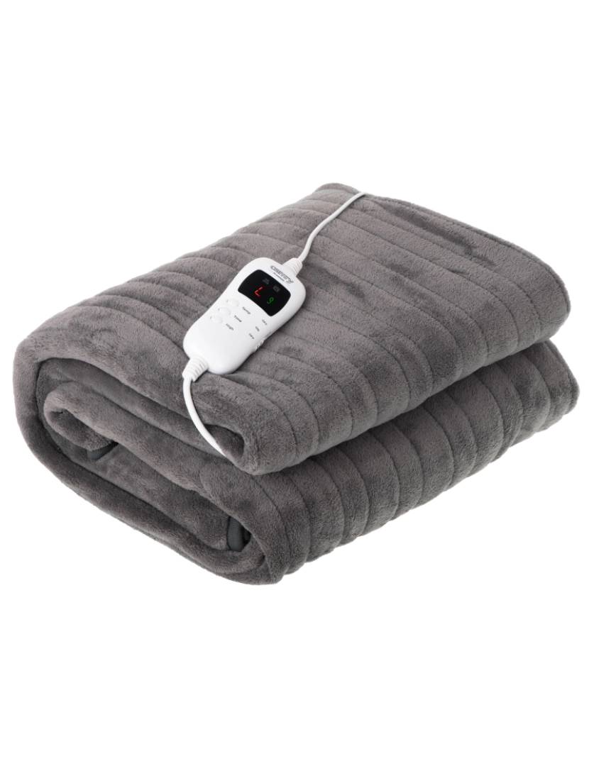 Camry - Cobertor Eléctrico 160 x 180cm 7 Níveis de Temperatura, Temporizador 1-9 horas Camry CR7434, Cinza
