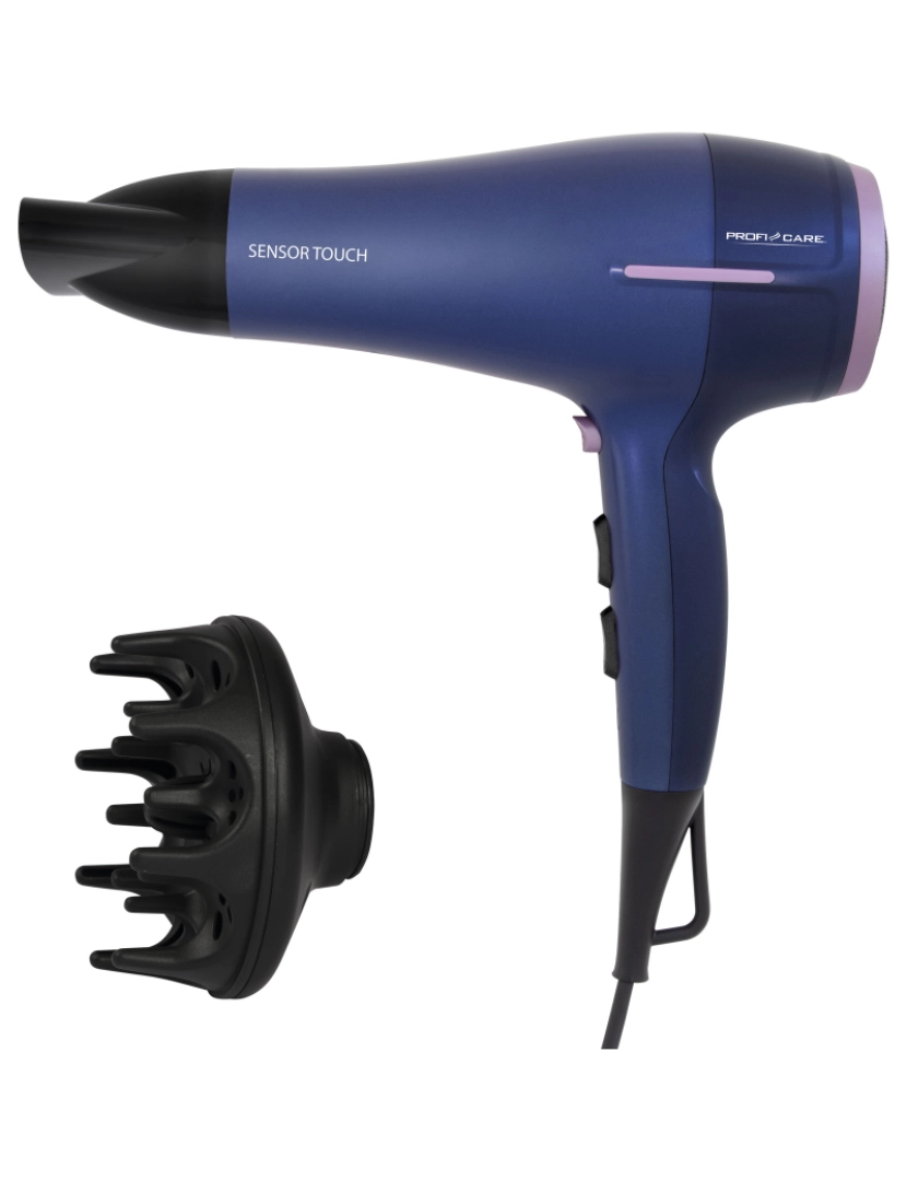 imagem de Secador de cabelo iónico profissional 3 níveis Temperatura 2 velocidades Proficare HTD 3030, Azul1