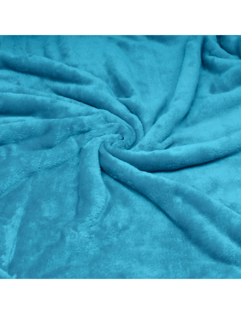 imagem de Manta de Sofa, Cobertor de Sedalina com Tela de Sherpa 130 x 160cm Quente, Grossa e Extra Macia Briebe -, Azul Petróleo4