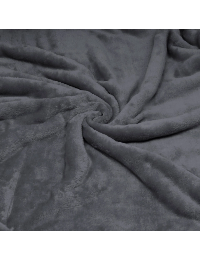 imagem de Manta de Sofa, Cobertor de Sedalina com Tela de Sherpa 130 x 160cm Quente, Grossa e Extra Macia Briebe -, Cinzento Escuro4