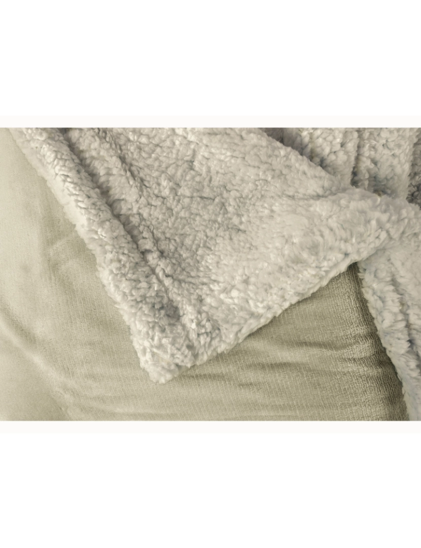 imagem de Manta de Sofa, Cobertor de Sedalina com Tela de Sherpa 130 x 160cm Quente, Grossa e Extra Macia Briebe -, Taupe3