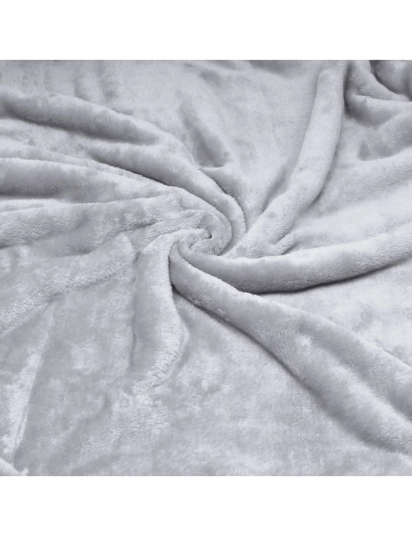 imagem de Manta de Sofa, Cobertor de Sedalina com Tela de Sherpa 180 x 240cm Quente, Grossa e Extra Macia Briebe -, Cinzento Claro4