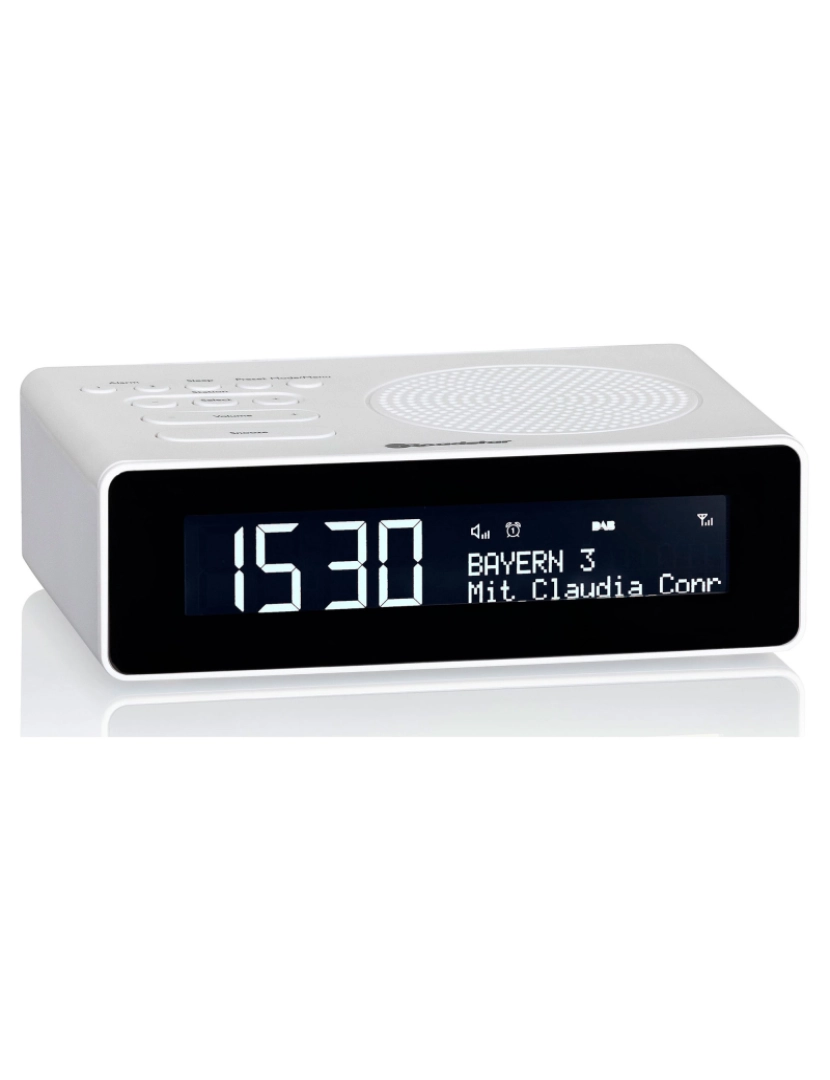 imagem de Rádio Relógio Digital DAB/DAB+/FM, 2 Alarmes, Visor LCD grande, Carregador USB, Função Snooze Roadstar CLR-290D+/WH, Branco1