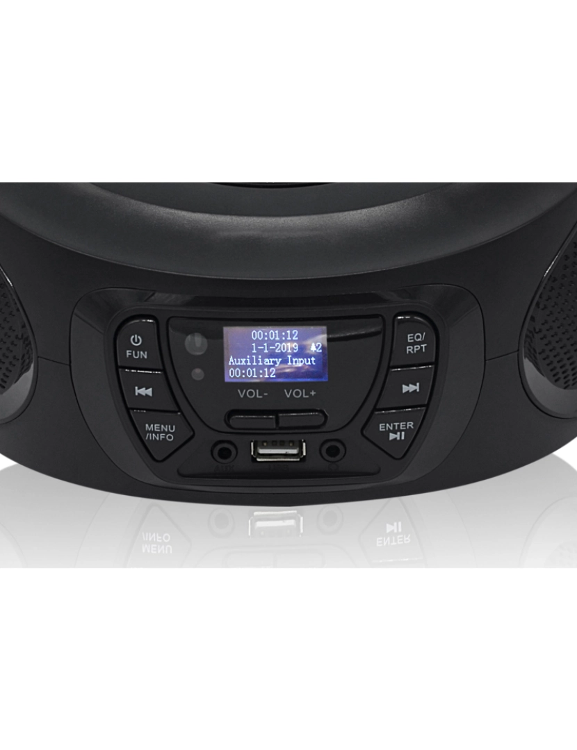 imagem de Rádio CD Player Portátil DAB/ DAB+/ FM, Leitor de CD-MP3, USB, Stereo, Controlo Remoto, AUX-IN Roadstar CDR-375D+/BK, Preto4