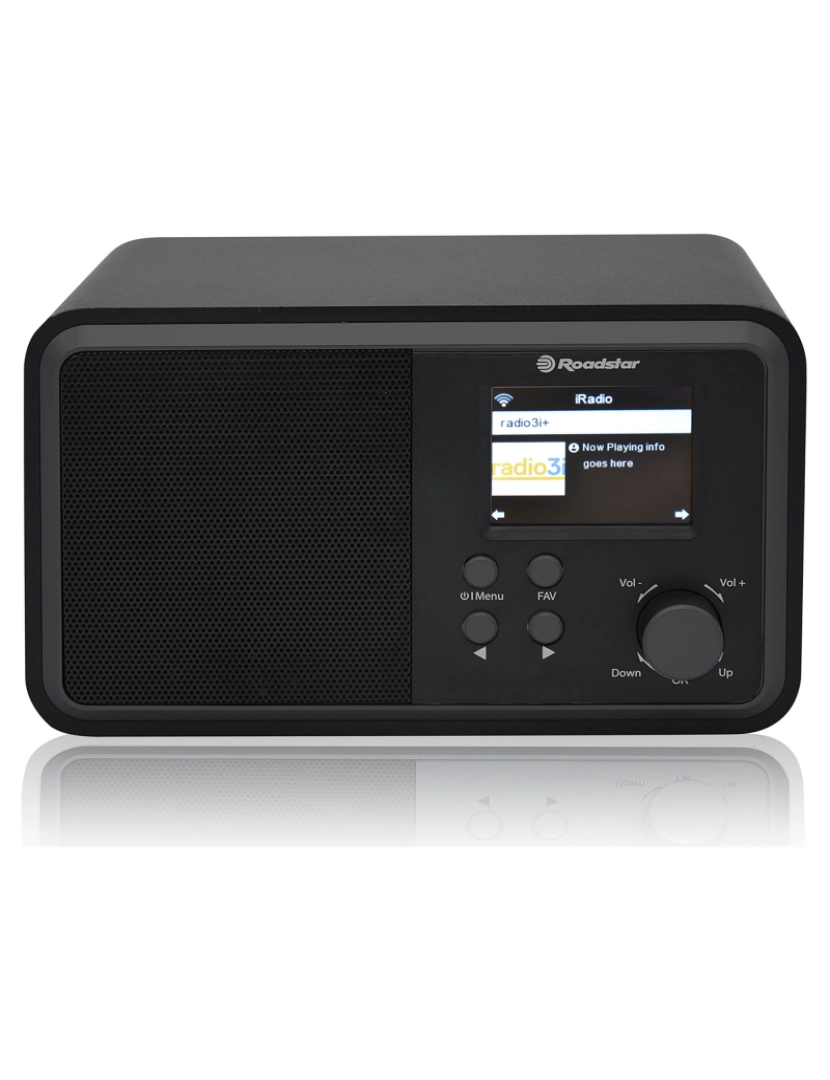 Roadstar - Rádio Wi-Fi Internet / Digital DAB/ DAB+/ FM, Bluetooth, USB Controlo Remoto, Relógio de Alarme Roadstar IR-390D+BT/BK, Preto
