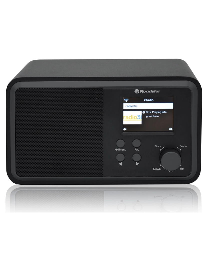 imagem de Rádio Wi-Fi Internet / Digital DAB/ DAB+/ FM, Bluetooth, USB Controlo Remoto, Relógio de Alarme Roadstar IR-390D+BT/BK, Preto1