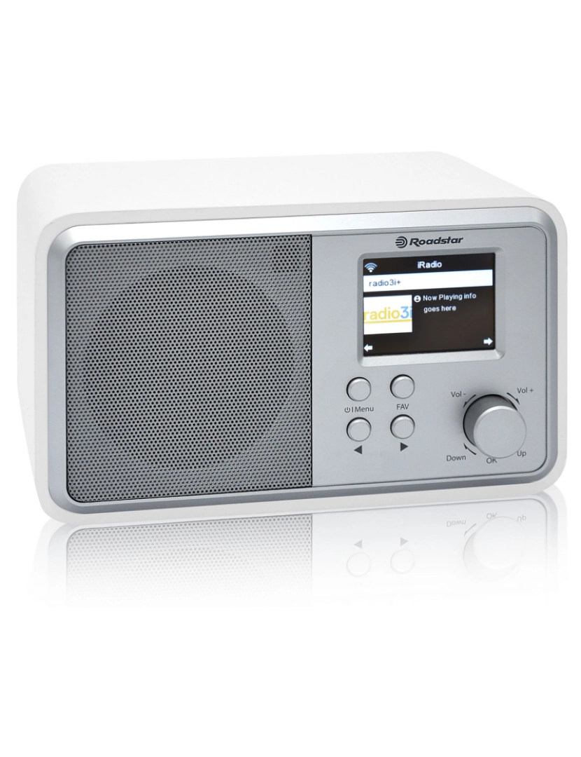 imagem de Rádio Wi-Fi Internet / Digital DAB/ DAB+/ FM, Bluetooth, USB Controlo Remoto, Relógio de Alarme Roadstar IR-390D+BT/WH, Branco10