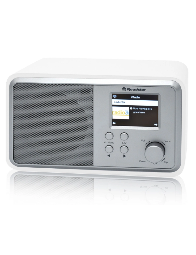 imagem de Rádio Wi-Fi Internet / Digital DAB/ DAB+/ FM, Bluetooth, USB Controlo Remoto, Relógio de Alarme Roadstar IR-390D+BT/WH, Branco7