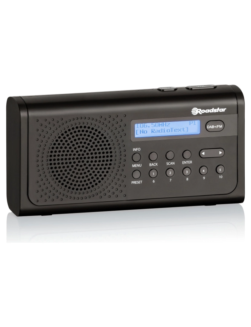 imagem de Rádio Digital Portátil DAB/DAB+/FM Alimentação por Rede / Bateria, Pequeno Leve, Altifalante 8W Roadstar TRA-300D+BK, Preto7