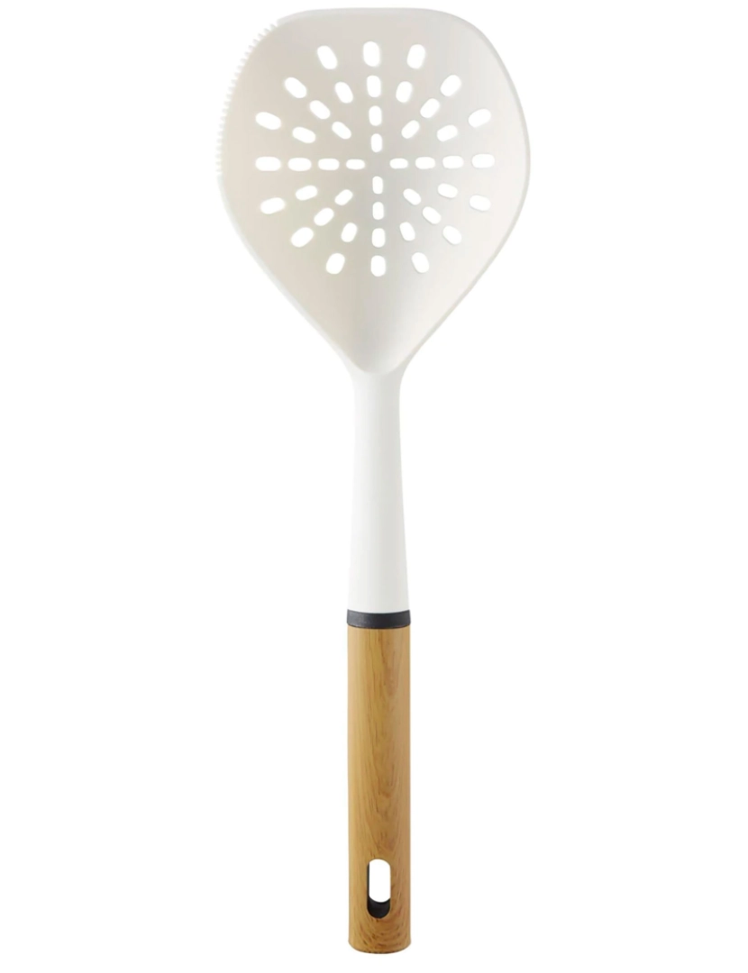 imagem de Nordic 6 Utensílios de Cozinha de Nylon + Cesto, Pegas de Efeito Madeira, Sem BPA SWAN Nordic, Branco6