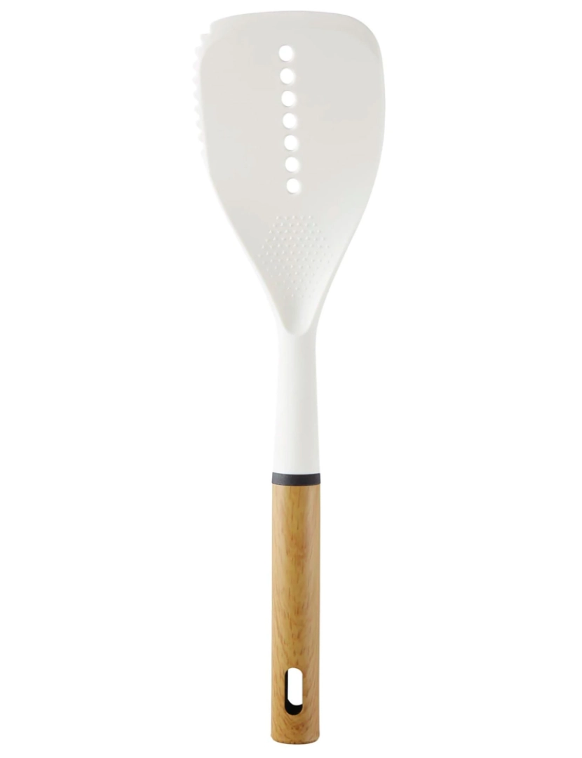 imagem de Nordic 6 Utensílios de Cozinha de Nylon + Cesto, Pegas de Efeito Madeira, Sem BPA SWAN Nordic, Branco7