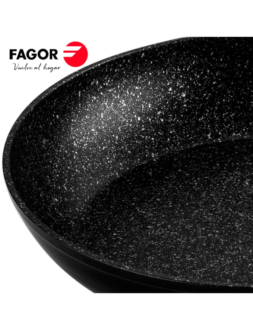 imagem de Conjunto de 2 Frigideiras Indução 20-24 cm, Alumínio Forjado, Antiaderente Ecológico PFOA Livre FAGOR Vivant, Preto4