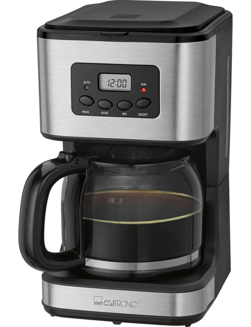 Clatronic - Máquina de Café Filtro 12 - 14 Chávenas 1,5 L, Prato de Aquecimento, Programável Clatronic KA 3642 Prata