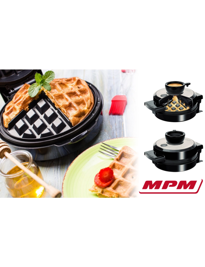 imagem de Máquina de Waffles, 4 Waffles Triangulares, Temperatura Automática, Placas Antiaderentes MPM MGO-31M Prata10