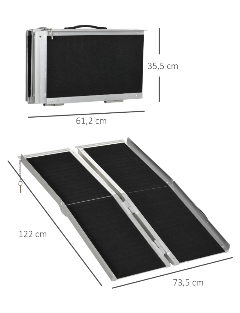 imagem de Rampa para Cadeiras de Rodas 122x73,5cm cor preto 713-022V00BK3