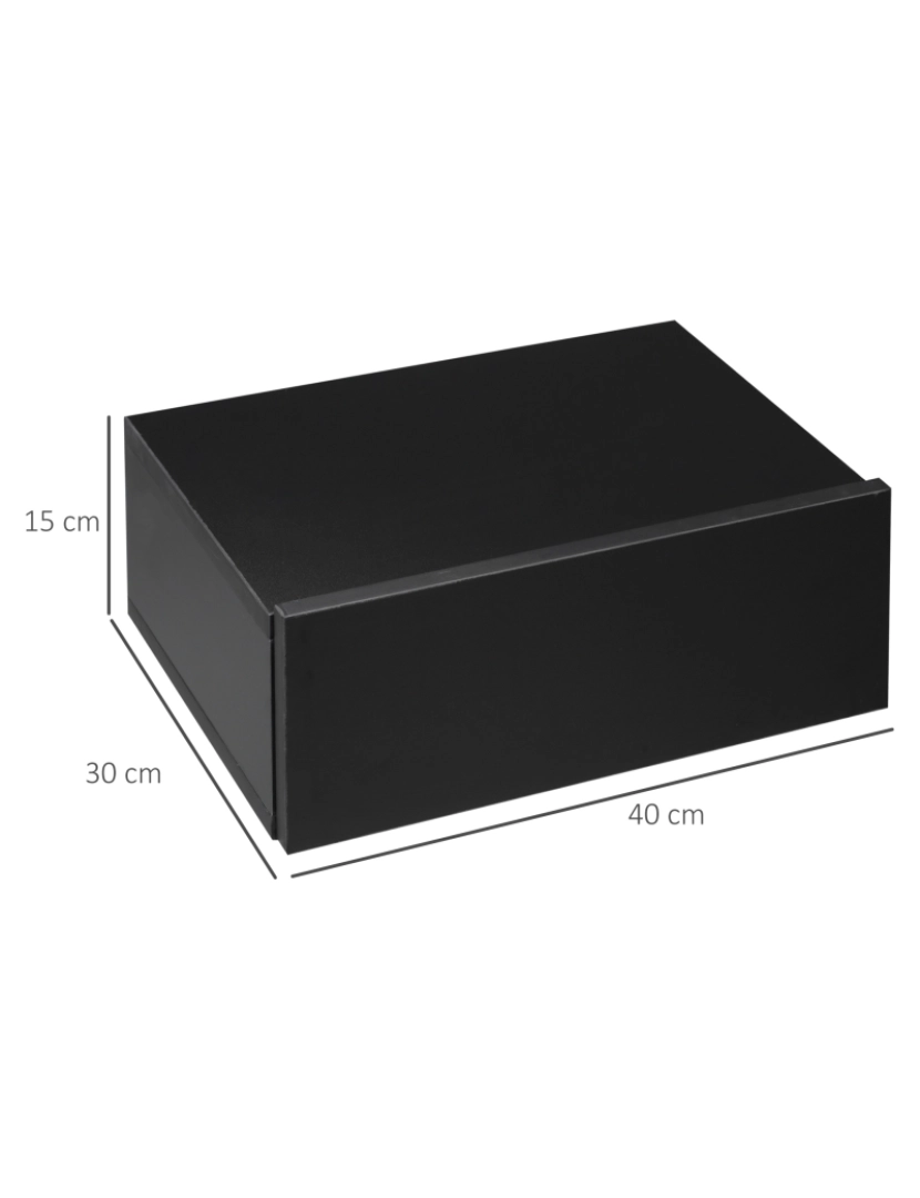 imagem de Mesa de Cabeceira 40x30x15cm cor preto 831-481V00BK3