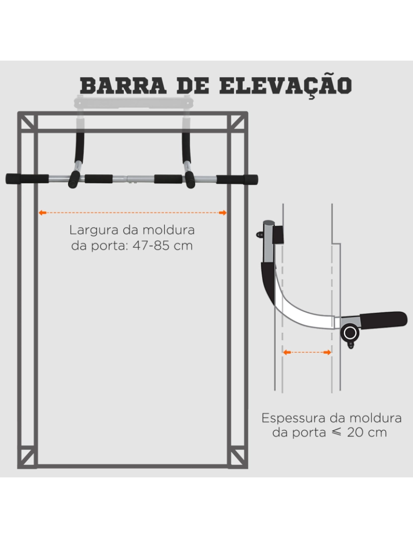 imagem de Barra de Elevações 92x40x17cm cor preto A91-1038