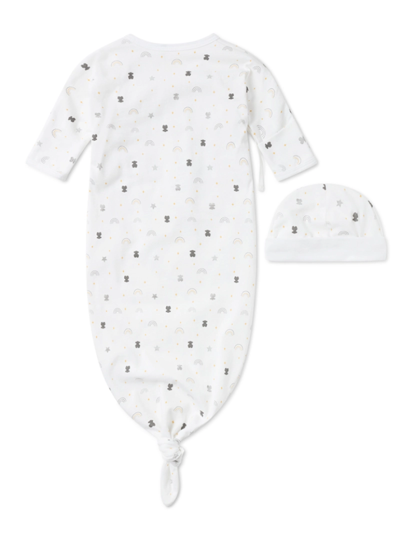 imagem de Conjunto de pijama e gorrinho de bebé Arco branco2