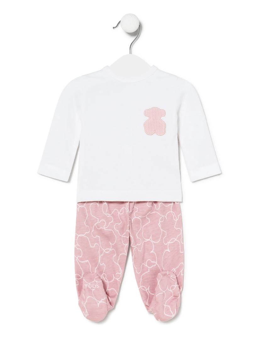 imagem de Conjunto de bebé Line Bear cor-de-rosa1