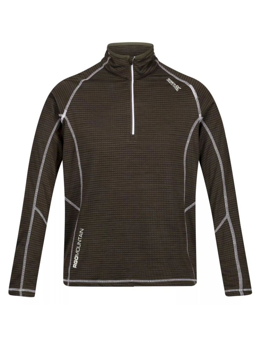 imagem de Regatta Mens Yonder Moisture seca rápida Wicking metade Zip velo casaco1