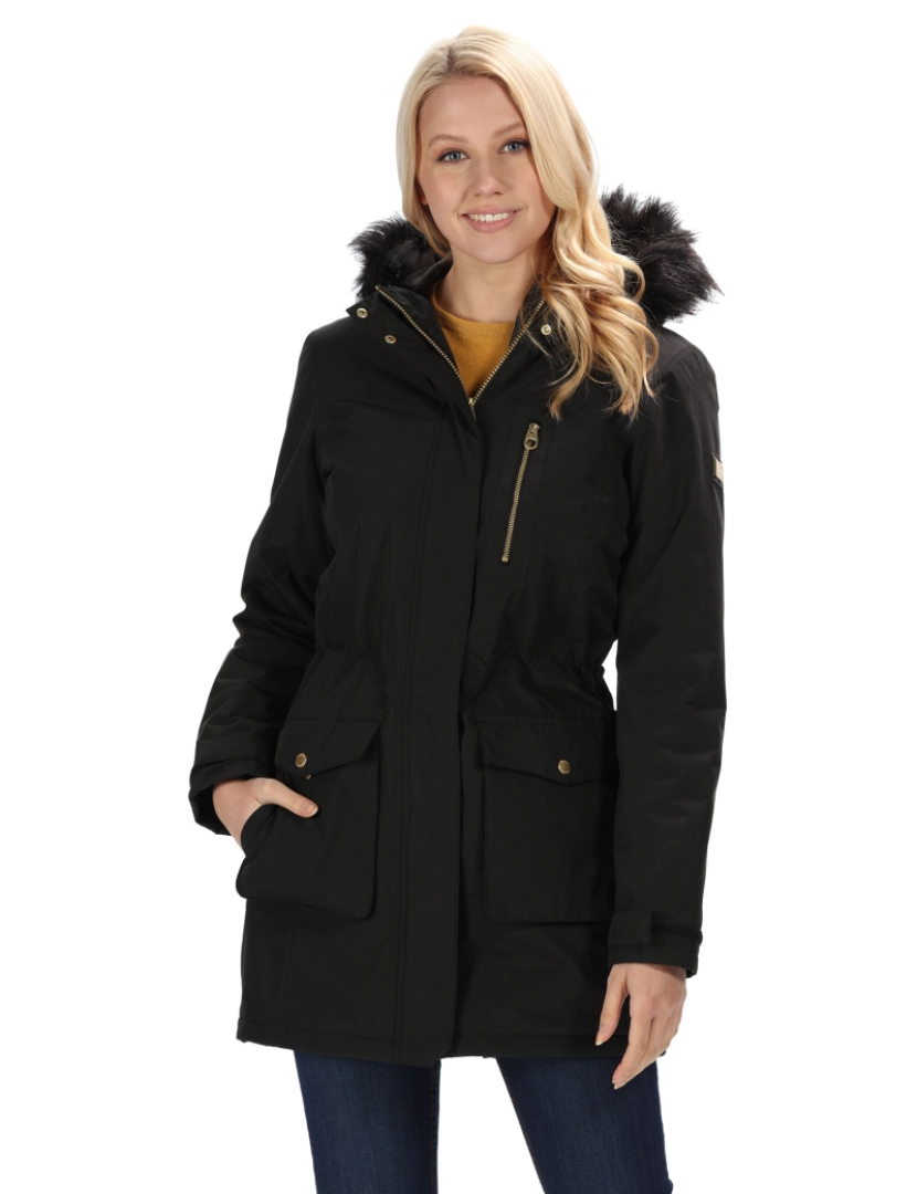 imagem de Regatta Womens/Ladies Serleena Fur Trimmed impermeável Casaco Parka3