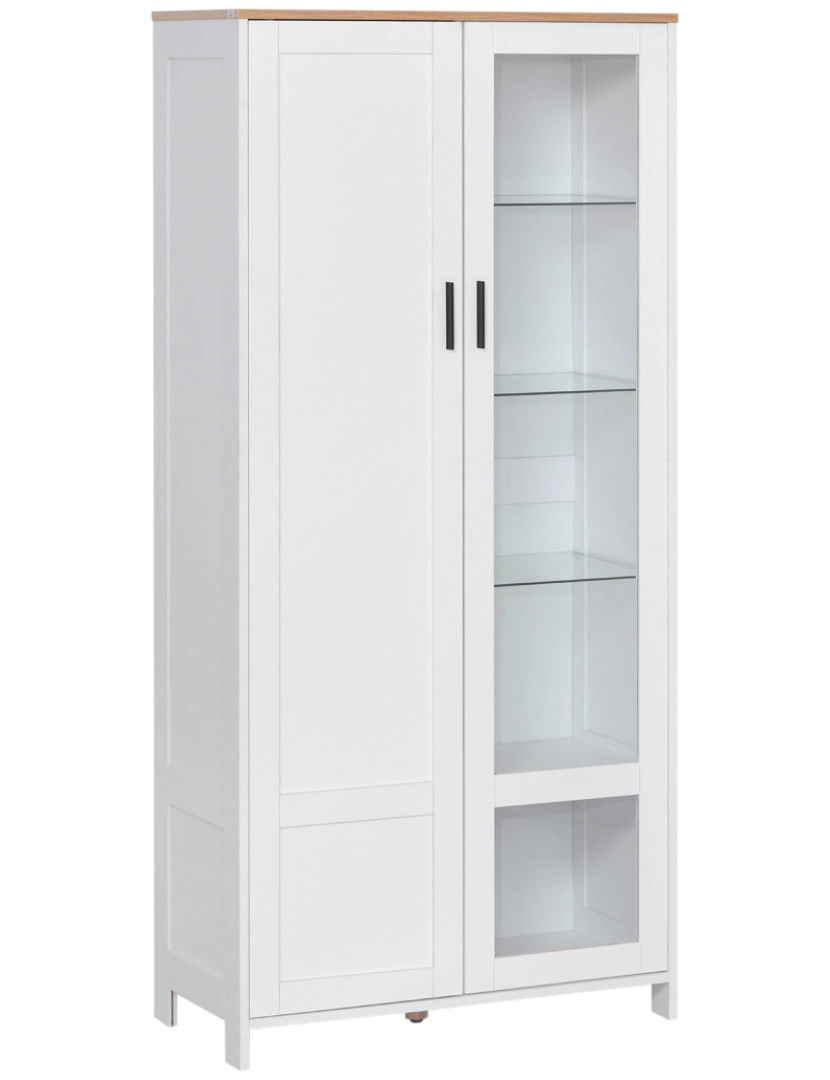 Homcom - Armário de Cozinha 76x36x160cm cor branco 835-652