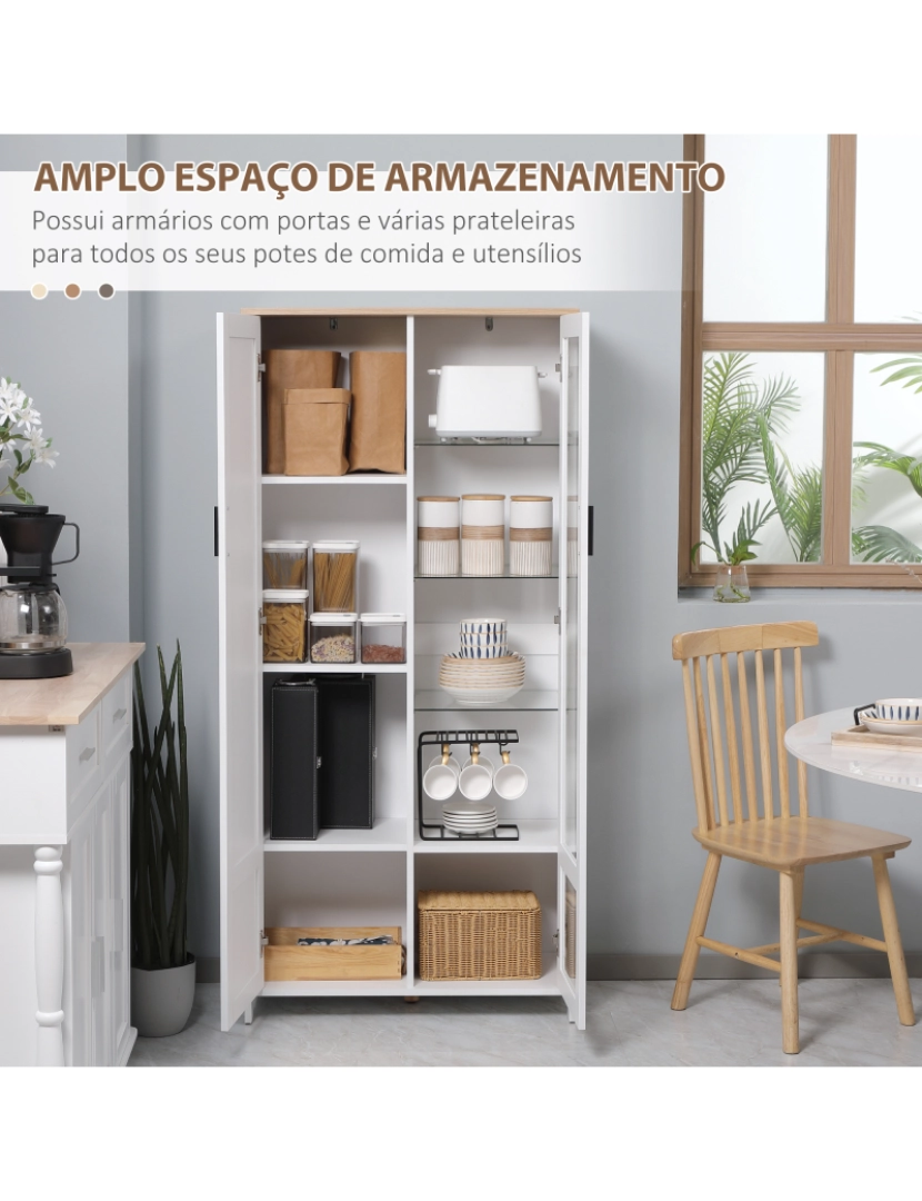 imagem de Armário de Cozinha 76x36x160cm cor branco 835-6524