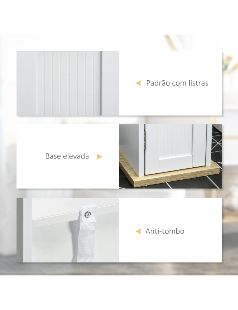 imagem de Armário Casa de Banho 20x20x80cm cor branco 834-579V01WT6