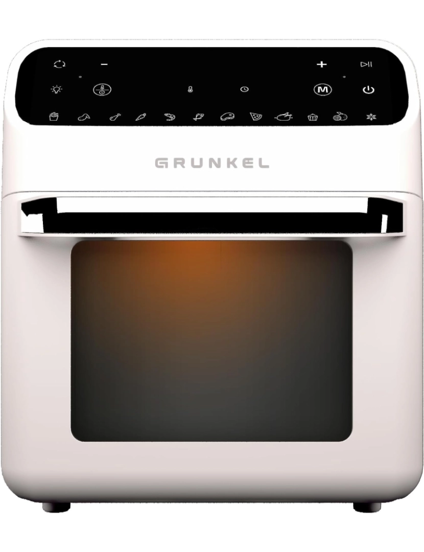 Grunkel - Grunkel - Fritadeira XXL - Airfryer - FORNO FRITADEIRA 12L e 1500W com painel de controle digital multifuncional e janela de visualização retroiluminada. Temporizador 60 minutos - Branco
