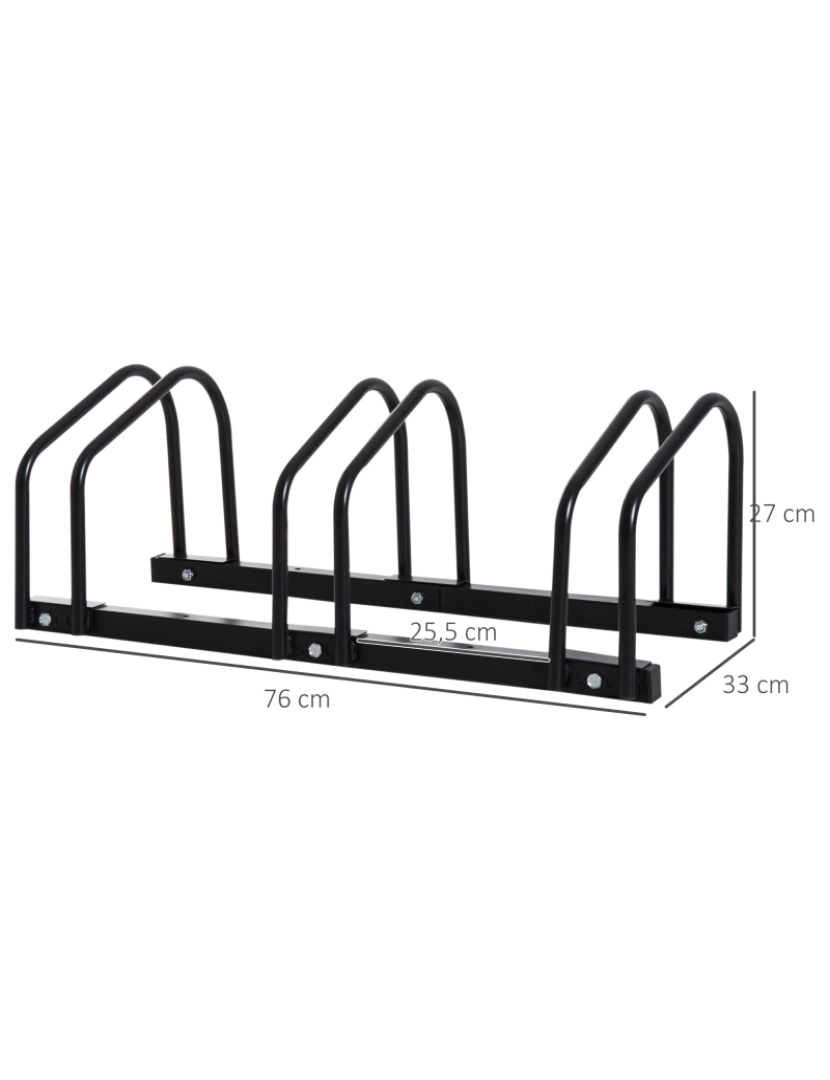 imagem de Estacionamento para Bicicletas 76x33x27cm cor preto AA0-023V01BK3