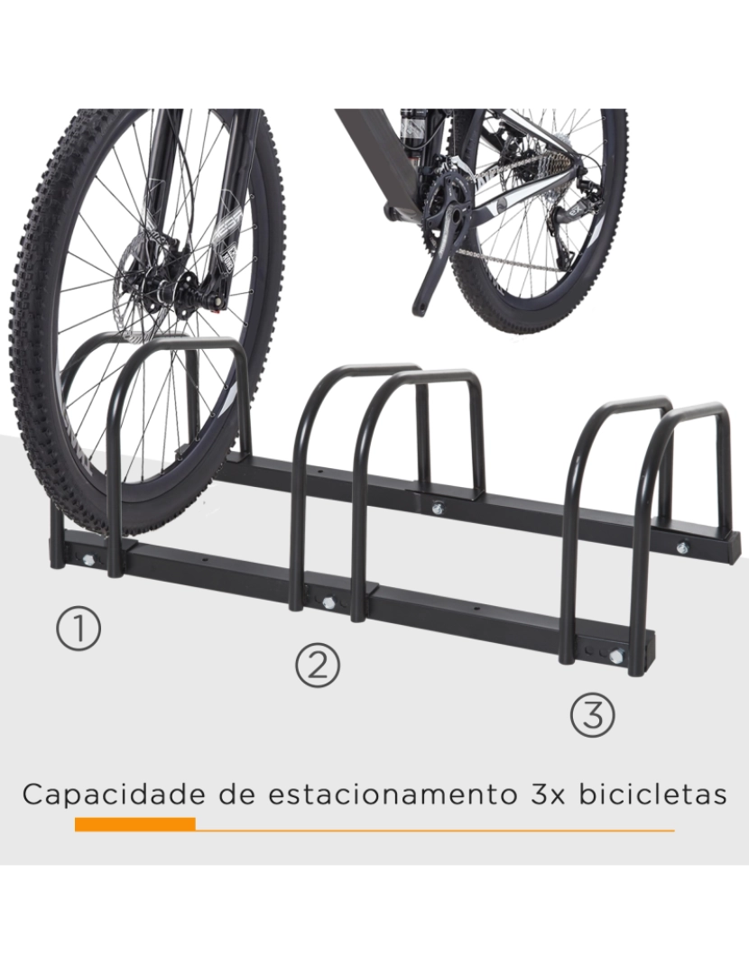 imagem de Estacionamento para Bicicletas 76x33x27cm cor preto AA0-023V01BK4