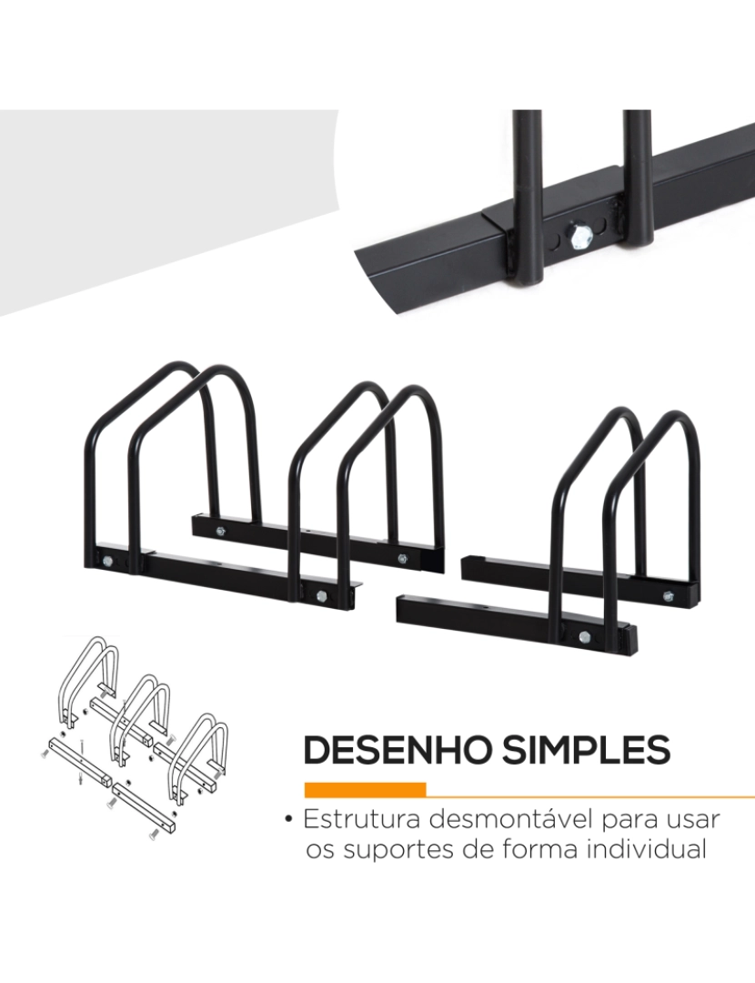 imagem de Estacionamento para Bicicletas 76x33x27cm cor preto AA0-023V01BK5