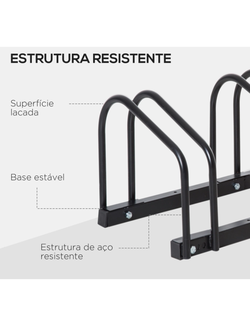 imagem de Estacionamento para Bicicletas 76x33x27cm cor preto AA0-023V01BK8