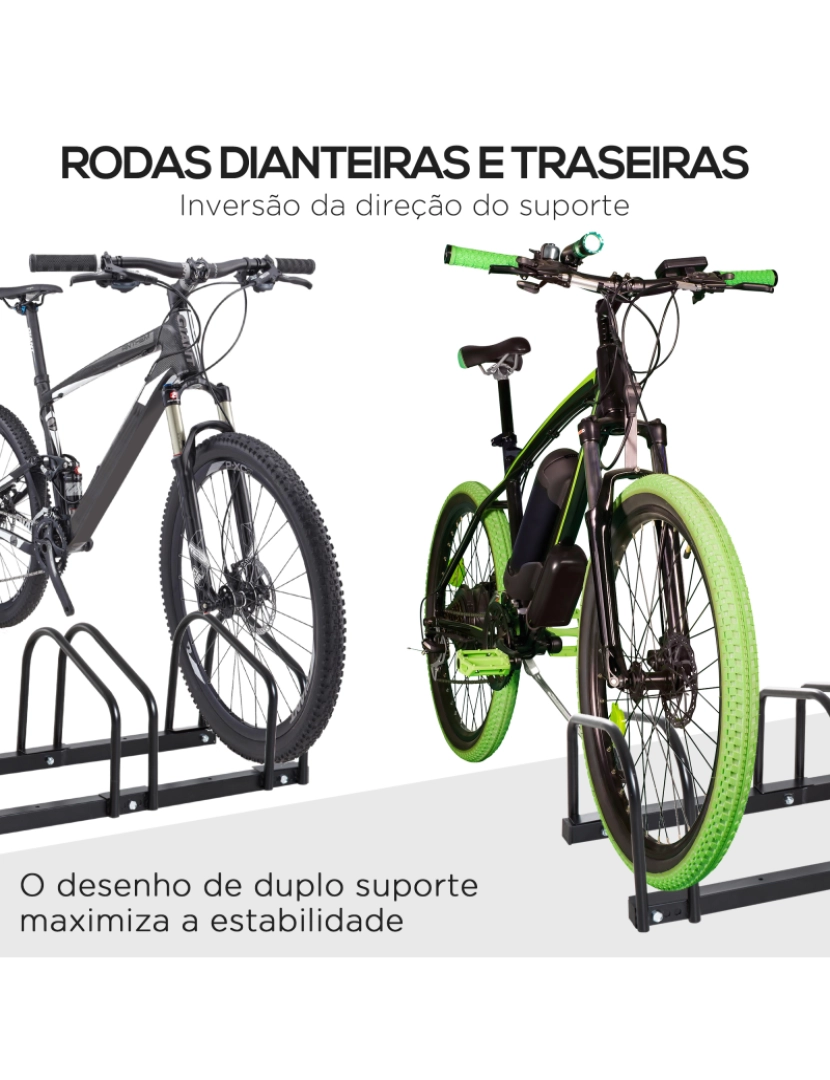 imagem de Estacionamento para Bicicletas 110x33x27cm cor preto AA0-024V01BK6