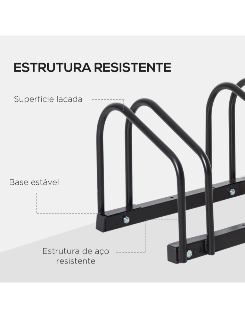 imagem de Estacionamento para Bicicletas 110x33x27cm cor preto AA0-024V01BK8