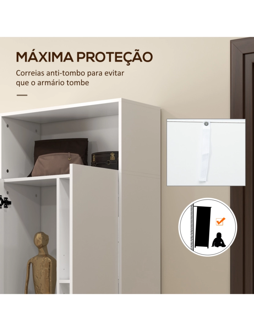 imagem de Armário 70x35x188cm cor branco 838-410V00WT7