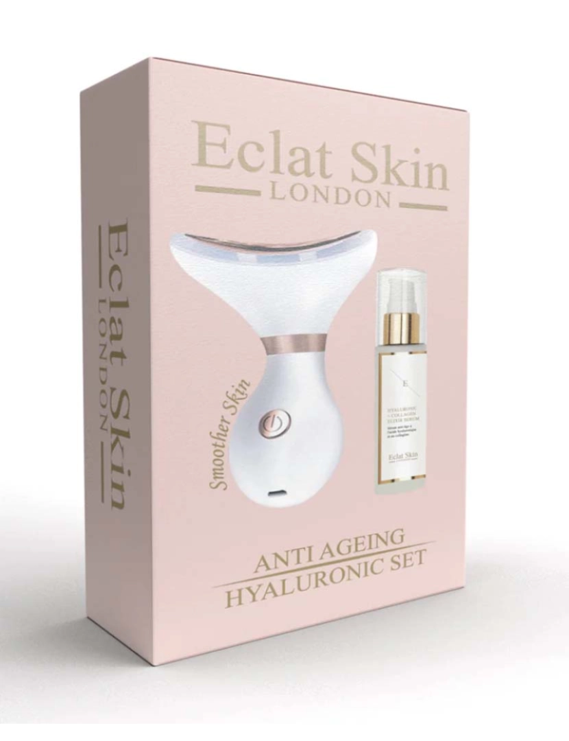 Eclat Skin London - Conjunto de ácido hialurônico antienvelhecimento (pescoço e mandíbula + soro HA)