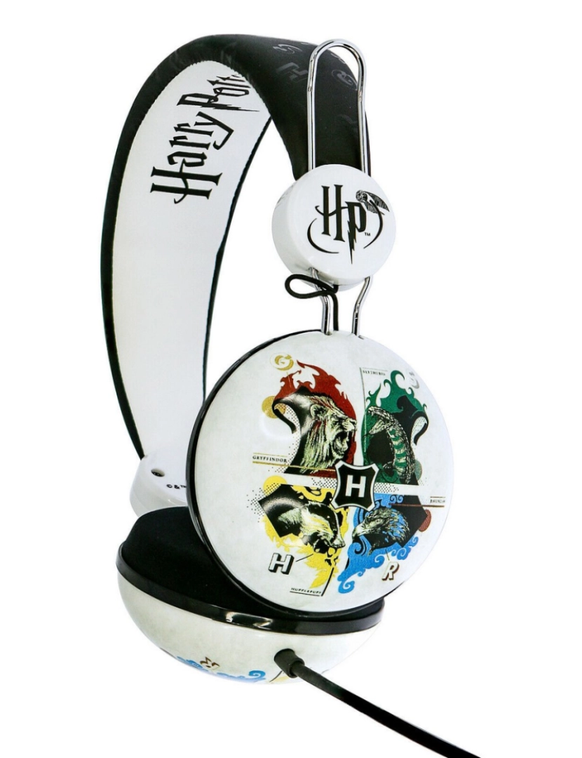 imagem de Harry Potter Crianças/Kids Hogwarts Crest Headphones no ouvido1