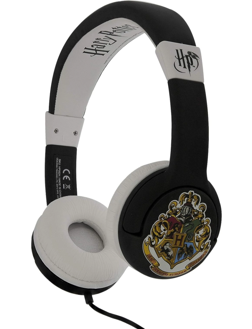 imagem de Harry Potter Crianças/Kids Hogwarts Crest Headphones no ouvido1