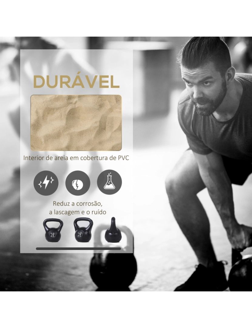 imagem de Kettlebell 8 kg 22x17x24cm cor preto A91-0765