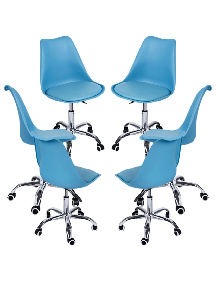 imagem grande de Pack 6 Cadeiras Neo - Azul claro1