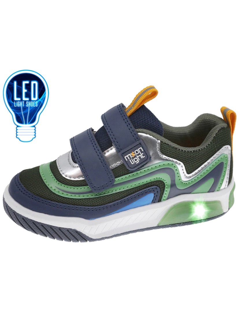 Beppi - Sapato com Luzes Infantil Azul Marinho