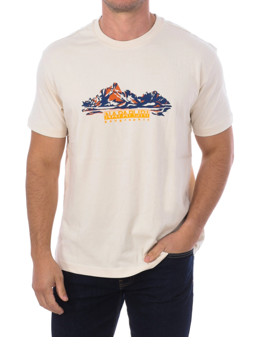 Napapijri - T-Shirt S-Backcountry SS Homem Branco