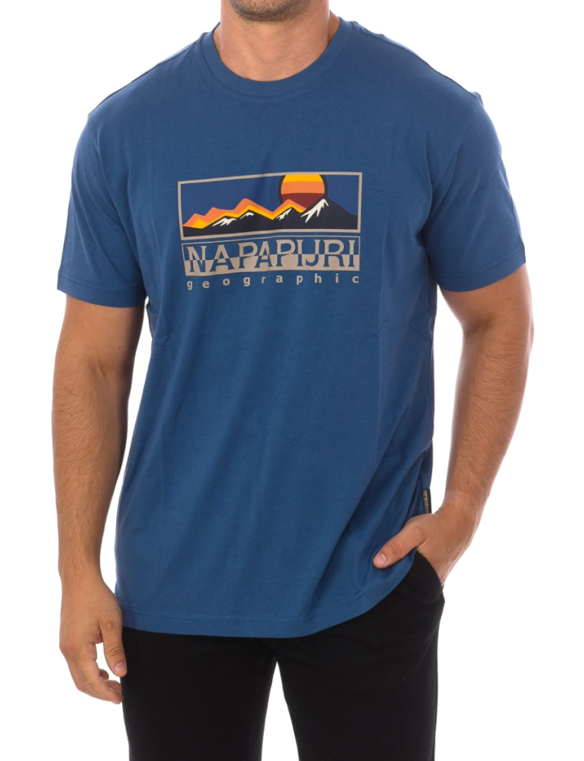 Napapijri - T-Shirt M. Curta S-Freestyle Homem Azul