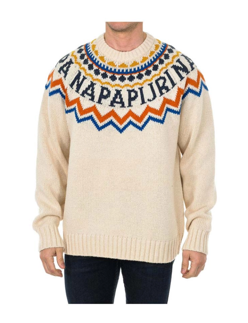 Napapijri - Camisola Homem Bege - Multicolorido