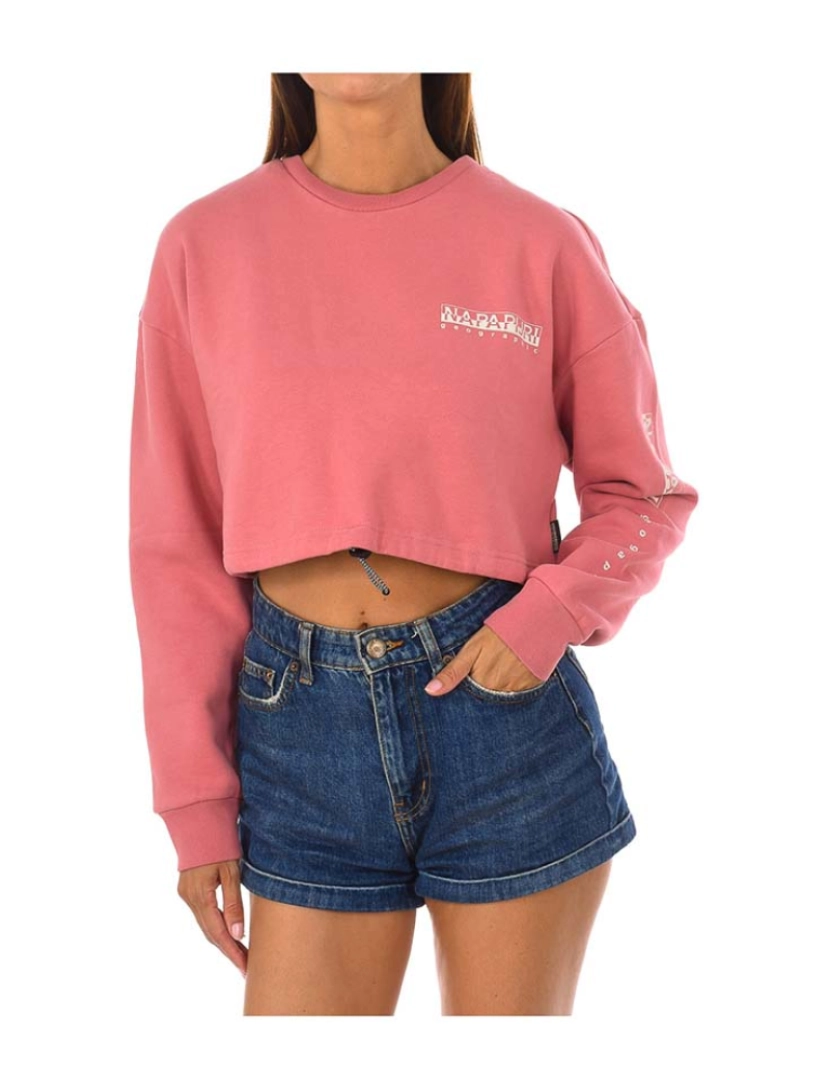 Napapijri - Sweatshirt B-Roen Cropped Senhora Vara Rosa